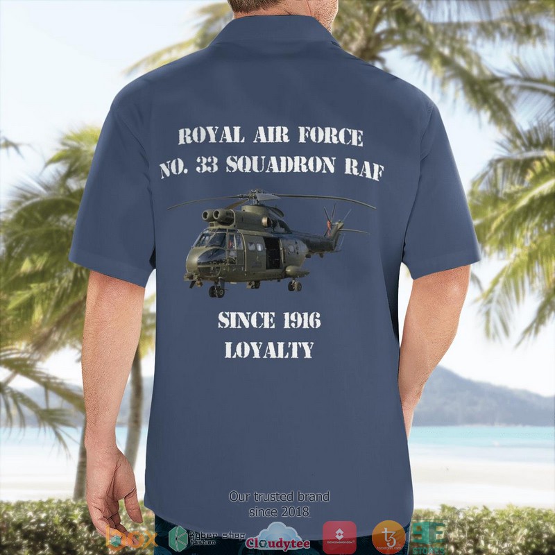 BEST Royal Air Force No. 33 Squadron RAF Westland Puma HC2 Hawaii Shirt word1