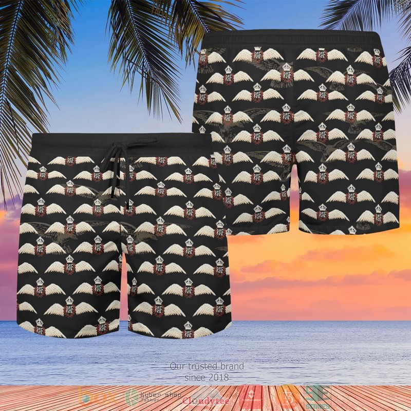 NEW Royal Air Force Pilot's Flying Badge Hawaii Shirt, Shorts 2 Royal Air Force Pilots Flying Badge Hawaiian Shirt Shorts 1