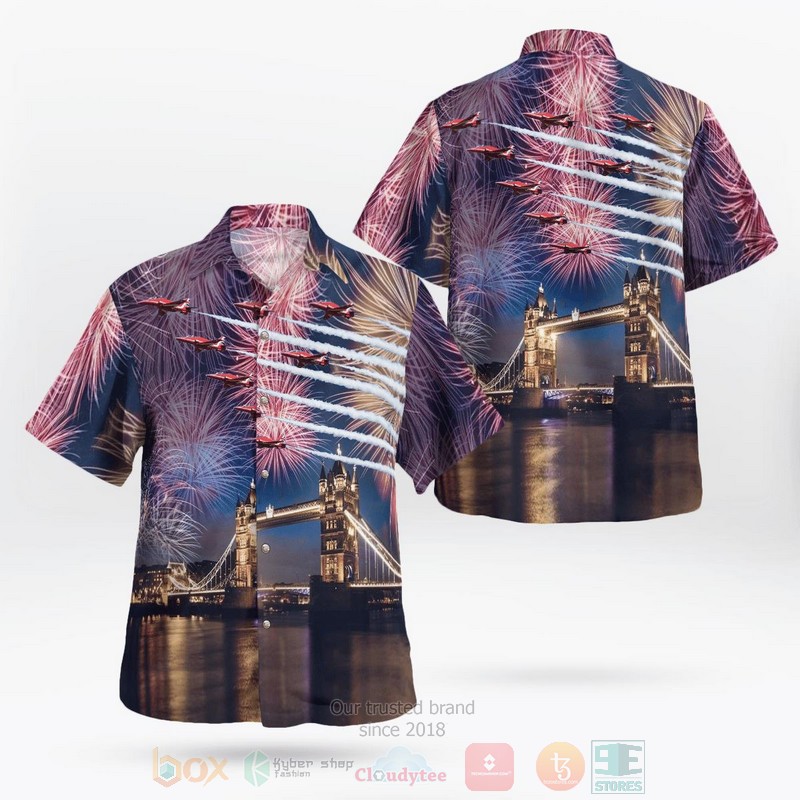 BEST Royal Air Force Red Arrows Happy New Year 3D Aloha Shirt 1 BEST Royal Air Force Red Arrows Happy New Year 3D Aloha Shirt word2