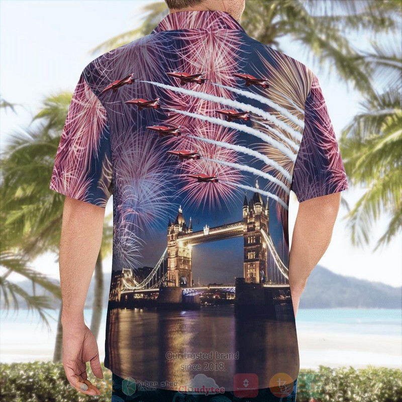 BEST Royal Air Force Red Arrows Happy New Year 3D Aloha Shirt 2 BEST Royal Air Force Red Arrows Happy New Year 3D Aloha Shirt word2