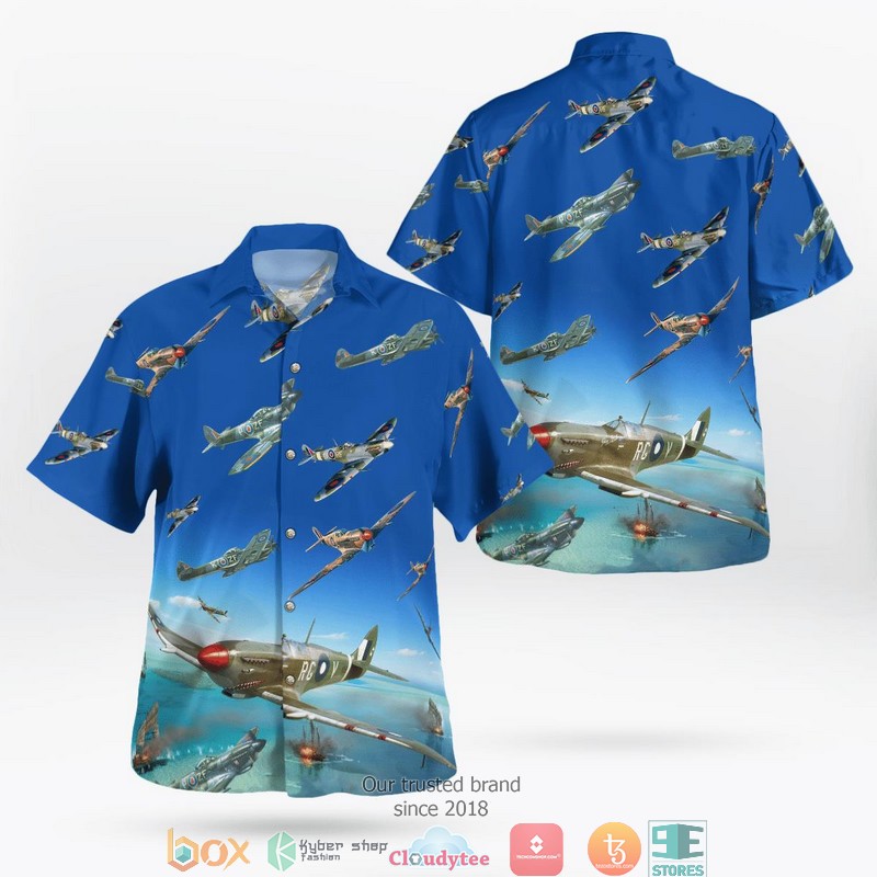 Royal Air Force Supermarine Spitfire Hawaii 3D Shirt 3 Royal Air Force Supermarine Spitfire Hawaii 3D Shirt