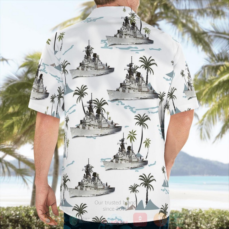 NEW Royal Australian Navy HMAS Brisbane D 41 white Hawaii Shirt 2 NEW Royal Australian Navy HMAS Brisbane D 41 white Hawaii Shirt word2