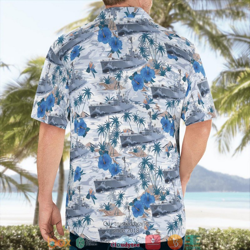 Royal Australian Navy HMAS Yarra DE 45 Hawaiian Shirt 2 Royal Australian Navy HMAS Yarra DE 45 Hawaiian Shirt word3