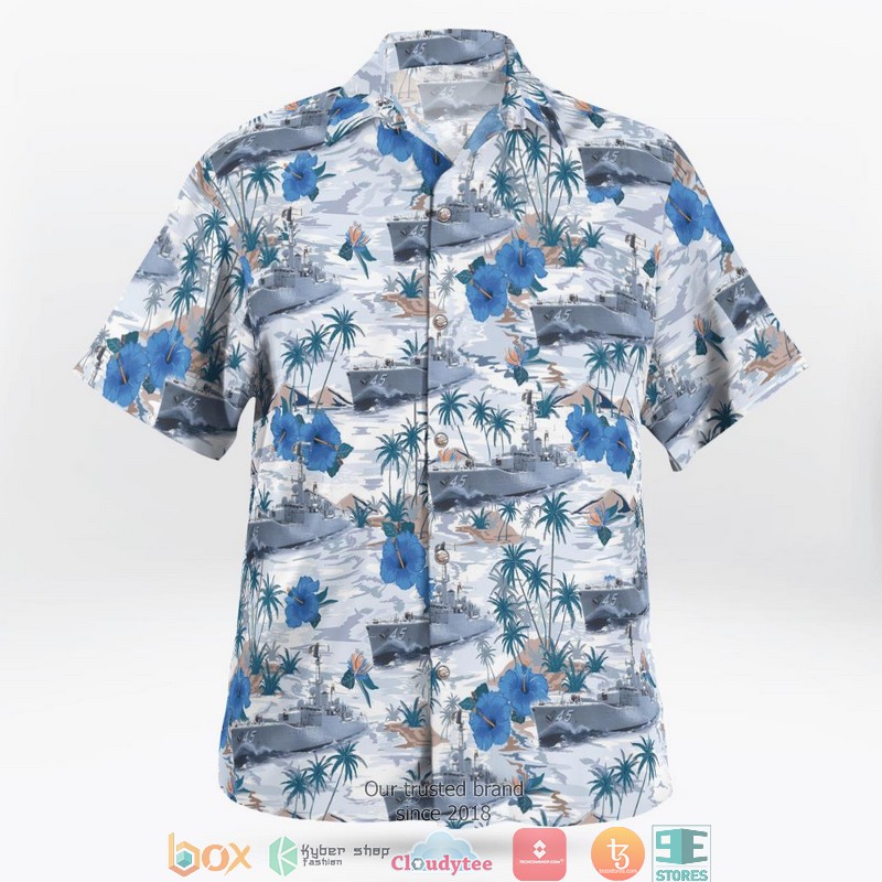 Royal Australian Navy HMAS Yarra DE 45 Hawaiian Shirt 3 Royal Australian Navy HMAS Yarra DE 45 Hawaiian Shirt word3