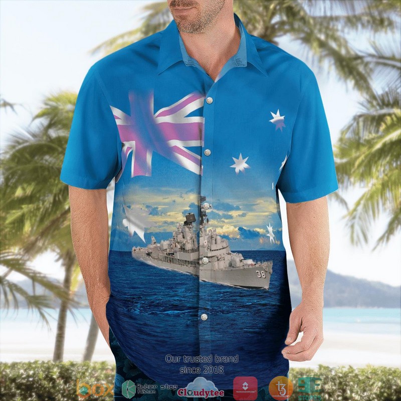 BEST Royal Australian Navy RAN HMAS Perth D 38 Perth-class Guided Missile Destroyer Hawaii Shirt word1