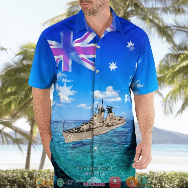 Royal Australian Navy RAN HMAS Vendetta D08 Daring-class Destroyer Hawaiian Shirt word1