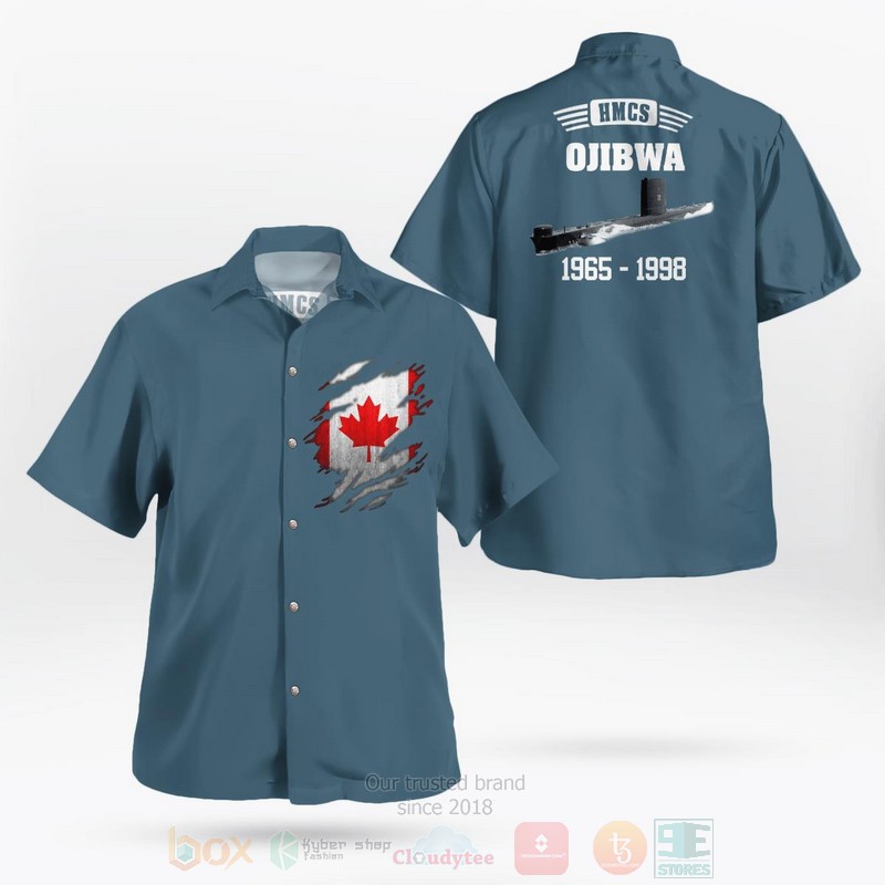 BEST Royal Canadian Navy HMCS Ojibwa Oberon-class submarine 3D Aloha Shirt word2