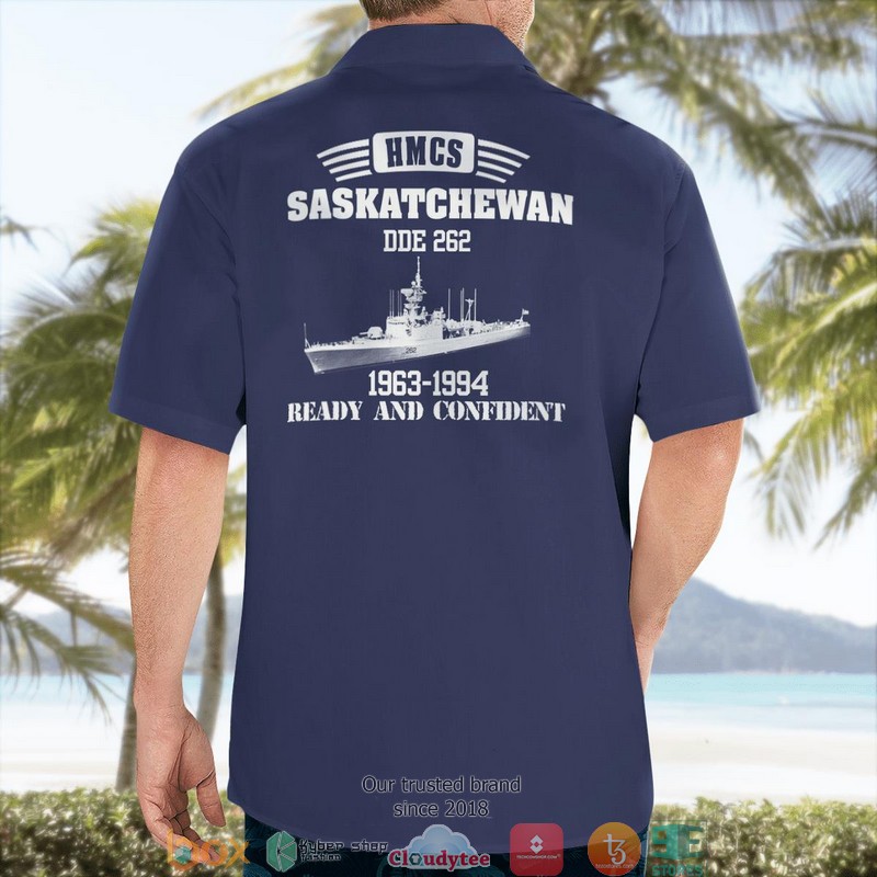 Royal Canadian Navy RCN HMCS Saskatchewan DDE 262 Mackenzie-class destroyer Hawaiian Shirt 2 Royal Canadian Navy RCN HMCS Saskatchewan DDE 262 Mackenzie-class destroyer Hawaiian Shirt word2