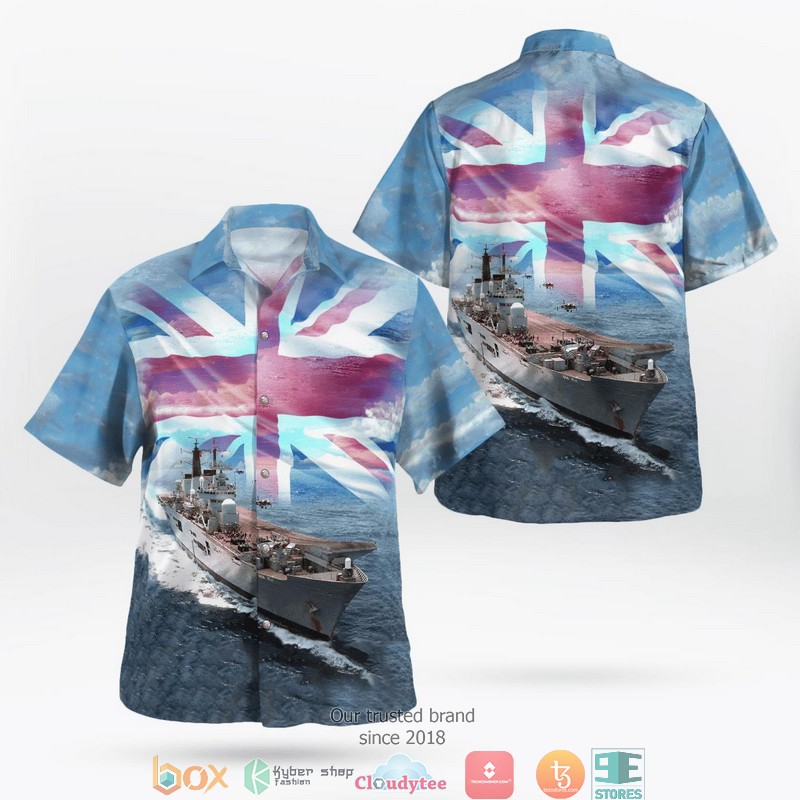 Royal Navy HMS Ark Royal R07 Invincible-class Aircraft Carrier Hawaiian Shirt 8 Royal Navy HMS Ark Royal R07 Invincible-class Aircraft Carrier Hawaiian Shirt word1