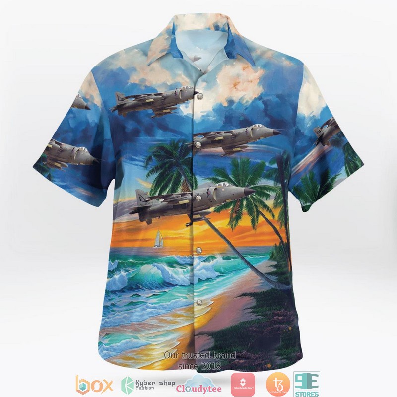 Royal Navy Hawker Siddeley Sea Harrier FRS.1 3D Hawaii Shirt 3 Royal Navy Hawker Siddeley Sea Harrier FRS 1 3D Hawaii Shirt 1 2