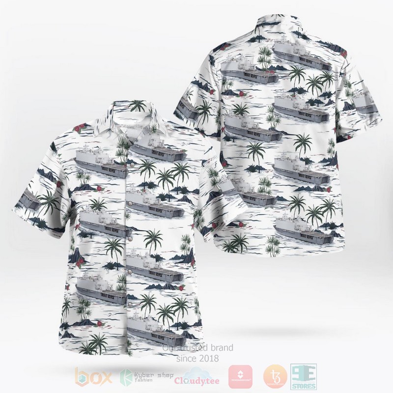 BEST Royal Netherlands Navy HNLMS Johan de Witt L801 3D Aloha Shirt word2