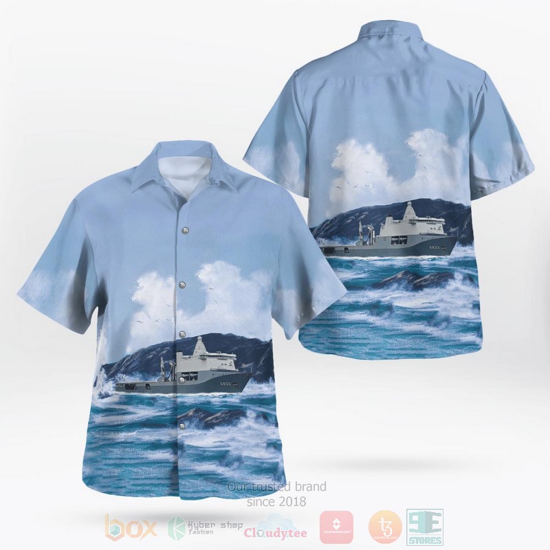 BEST Royal Netherlands Navy HNLMS Karel Doorman A833 3D Aloha Shirt word3