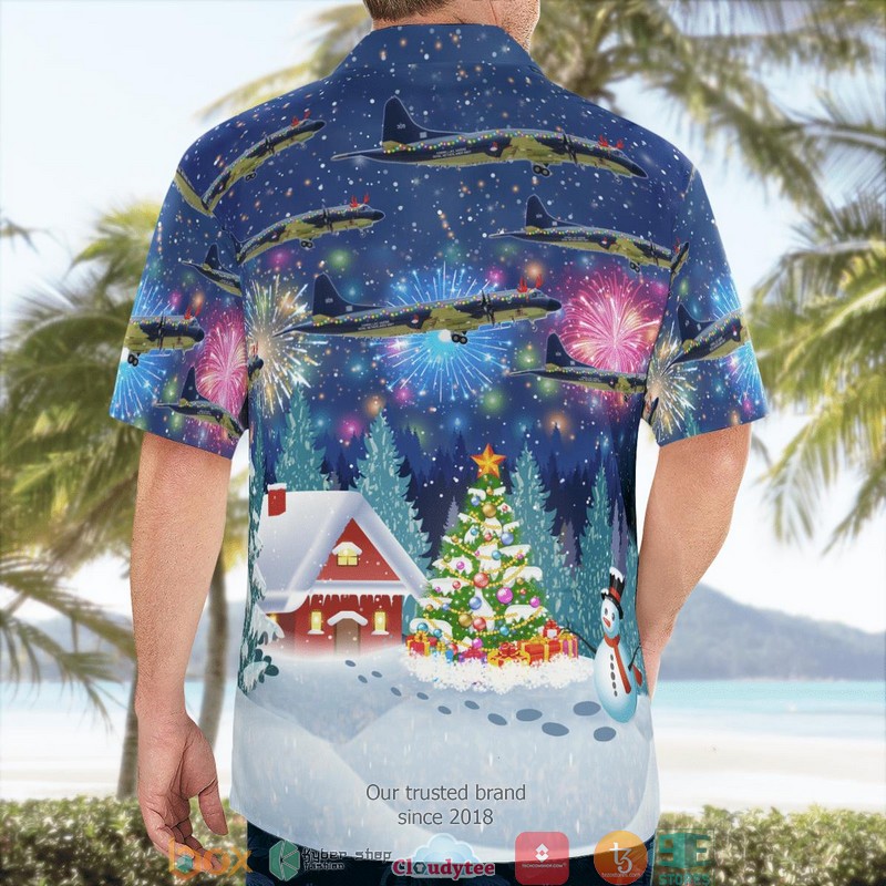 Royal Netherlands Navy Lockheed P 3C Orion Christmas 3D Hawaii Shirt 1 2 3