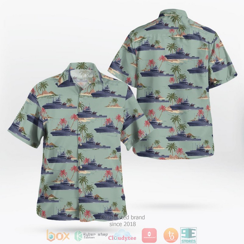 Royal Norwegian Navy SHV Olav Tryggvason P380 Hawaiian shirt word2
