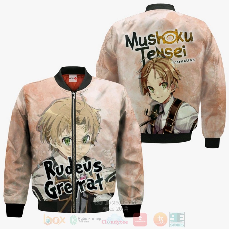 Rudeus Greyrat Custom Mushoku Tensei Anime 3D Hoodie Bomber Jacket 1 2 3