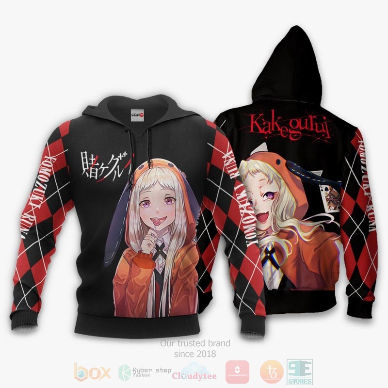 BEST Anime Runa Yomozuki Kakegurui All Over Print Hoodie-Bomber Jacket 3 Runa Yomozuki Kakegurui Anime 3D Hoodie Bomber Jacket 1 2