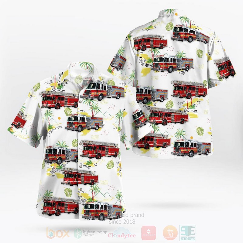 BEST Rye Brook, Westchester County, New York, Rye Brook Fire Department 3D Aloha Shirt word1