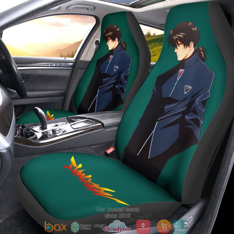 Ryoji Kaji Neon Genesis Evangelion Anime Car Seat Cover 2 Ryoji Kaji Neon Genesis Evangelion Anime Car Seat Cover 1