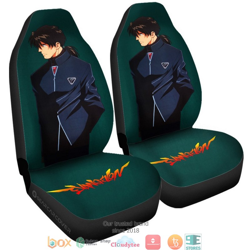 Ryoji Kaji Neon Genesis Evangelion Anime Car Seat Cover 4 Ryoji Kaji Neon Genesis Evangelion Anime Car Seat Cover 1 2 3