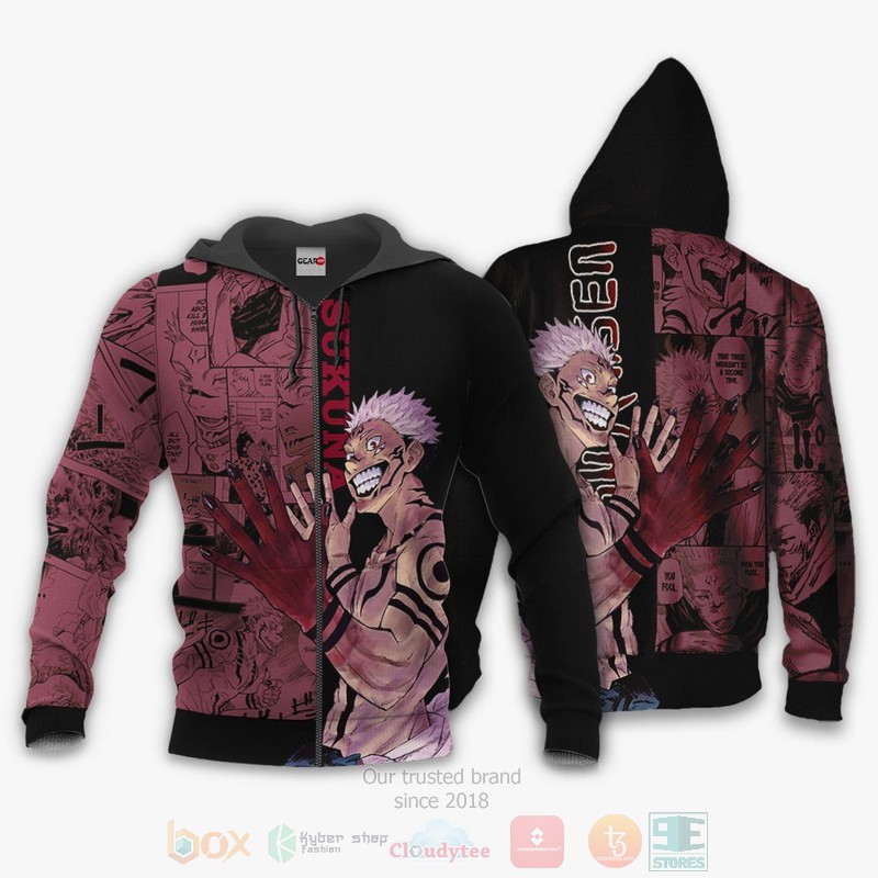 Ryoumen Sukuna Custom Jujutsu Kaisen Anime Manga 3D Hoodie Bomber Jacket