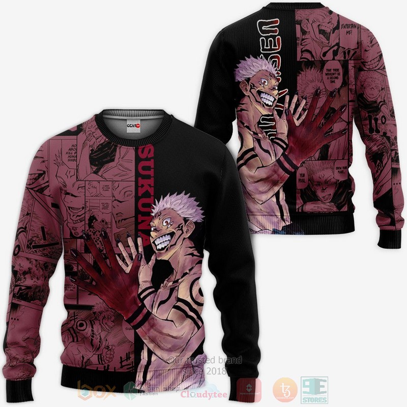 BEST Anime Ryoumen Sukuna Jujutsu Kaisen Anime-Manga All Over Print Hoodie-Bomber Jacket 2 Ryoumen Sukuna Custom Jujutsu Kaisen Anime Manga 3D Hoodie Bomber Jacket 1