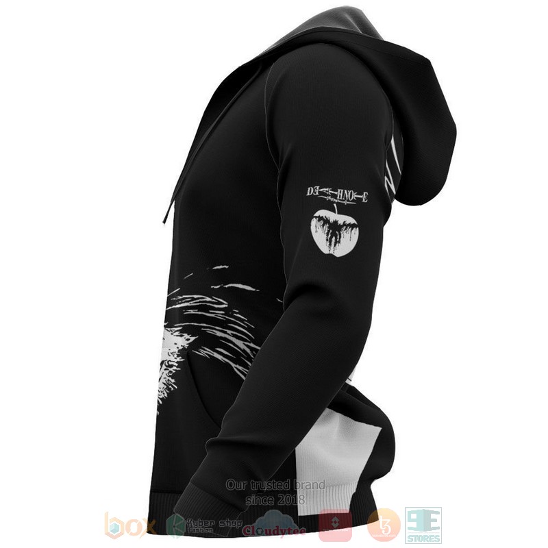 Ryuk Custom Anime Black White 3D Hoodie Bomber Jacket 1 2 3 4 5
