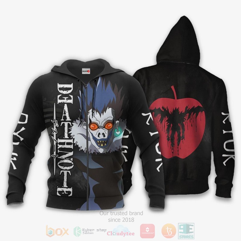 Ryuk Custom Anime Merch 3D Hoodie Bomber Jacket