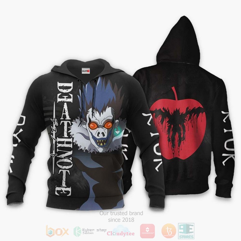 BEST Anime Ryuk Merch All Over Print Hoodie-Bomber Jacket 3 Ryuk Custom Anime Merch 3D Hoodie Bomber Jacket 1 2