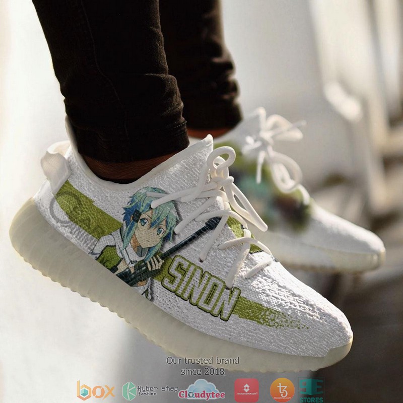 SAO Sinon Sword Art Online Anime Yeezy Sneaker Shoes 1