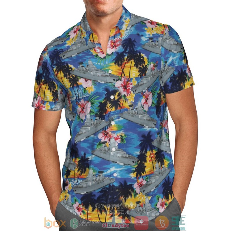 Sachsen class frigate Germany Navy Hawaiian Shirt Short