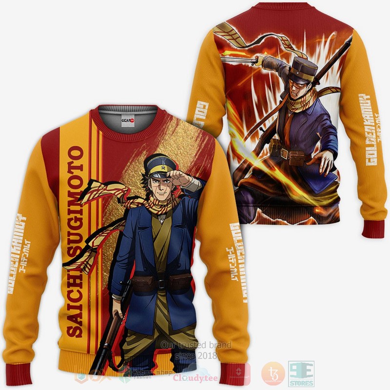 BEST Anime Saichi Sugimoto Golden Kamuy All Over Print Hoodie-Bomber Jacket 2 Saichi Sugimoto Custom Golden Kamuy Anime 3D Hoodie Bomber Jacket 1