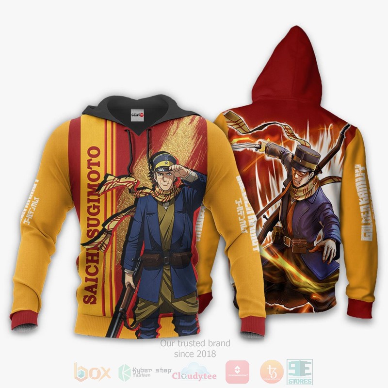 BEST Anime Saichi Sugimoto Golden Kamuy All Over Print Hoodie-Bomber Jacket 3 Saichi Sugimoto Custom Golden Kamuy Anime 3D Hoodie Bomber Jacket 1 2
