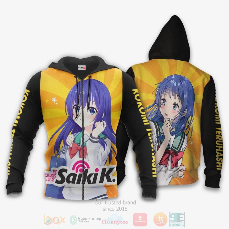 Saiki K Kokomi Teruhashi Saiki K Anime 3D Hoodie Bomber Jacket