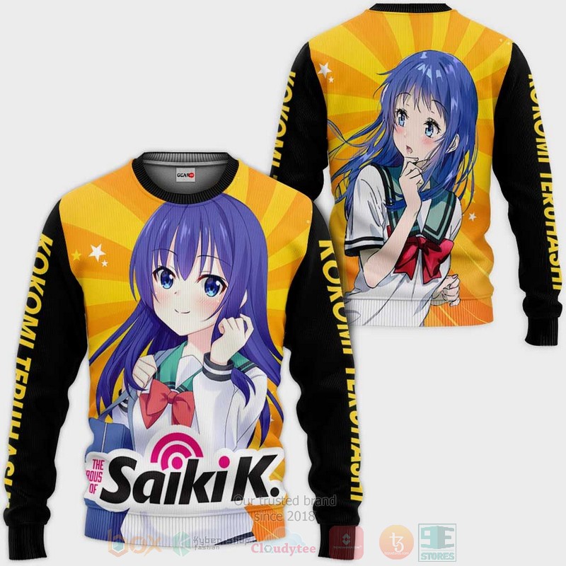 BEST Anime Saiki K Kokomi Teruhashi Saiki K All Over Print Hoodie-Bomber Jacket 2 Saiki K Kokomi Teruhashi Saiki K Anime 3D Hoodie Bomber Jacket 1