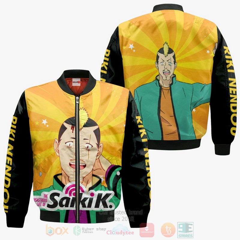 Saiki K Riki Nendou Saiki K Anime 3D Hoodie Bomber Jacket 1 2 3