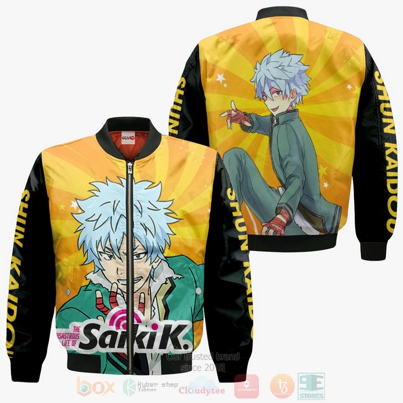 BEST Anime Saiki K Shun Kaidou Saiki K All Over Print Hoodie-Bomber Jacket 4 Saiki K Shun Kaidou Saiki K Anime 3D Hoodie Bomber Jacket 1 2 3