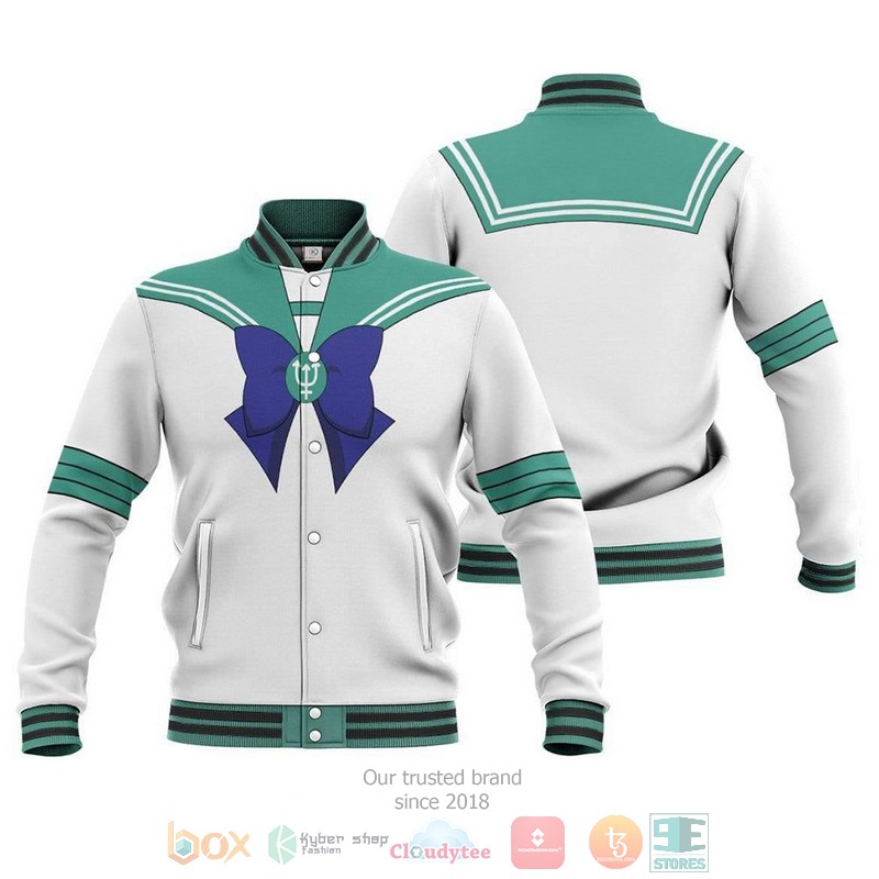 BEST Sailor Neptune Uniform Sailor Moon Amine 3D Printed Varsity Jacket 3 Sailor Neptune Uniform Sailor Moon Amine Baseball Jacket