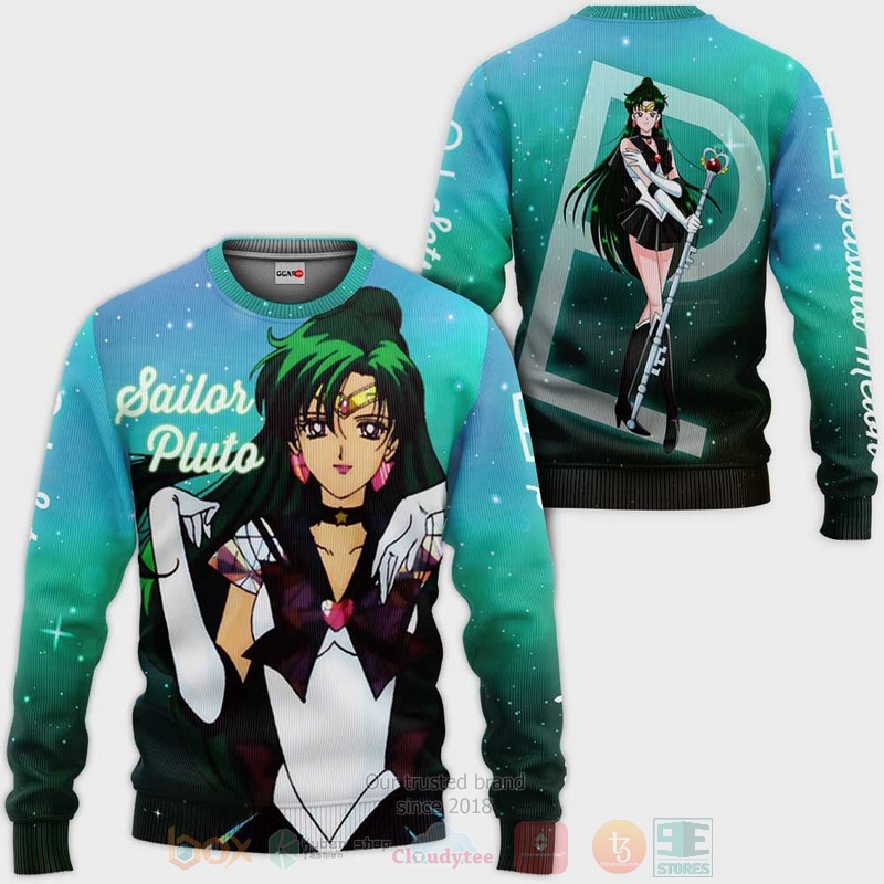 Sailor Pluto Setsuna Meioh Sailor Moon Anime 3D Hoodie Bomber Jacket 1