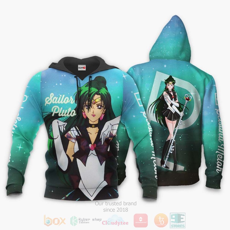 Sailor Pluto Setsuna Meioh Sailor Moon Anime 3D Hoodie Bomber Jacket 1 2