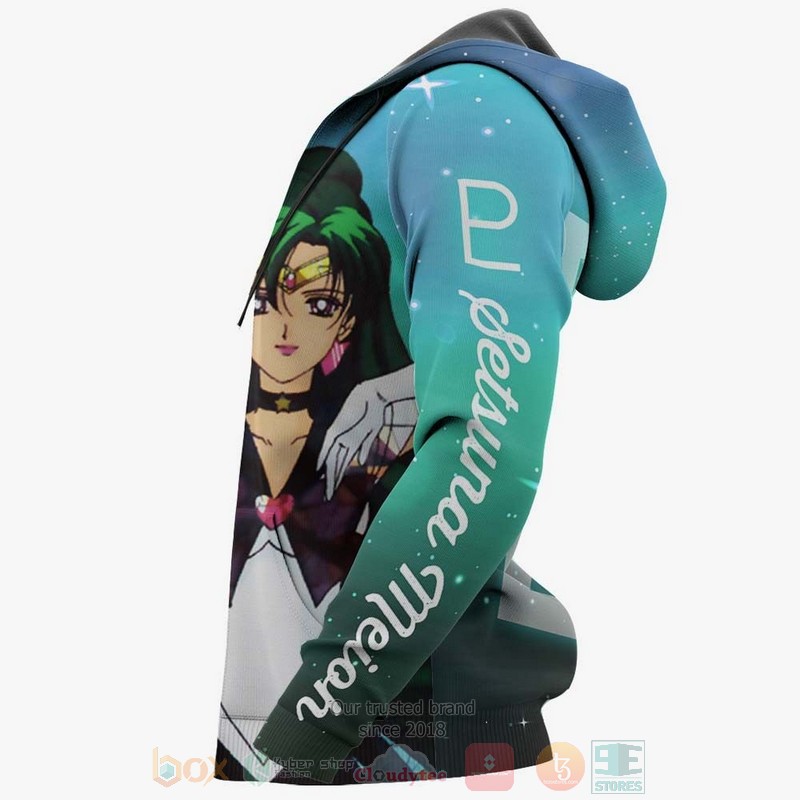 Sailor Pluto Setsuna Meioh Sailor Moon Anime 3D Hoodie Bomber Jacket 1 2 3 4 5