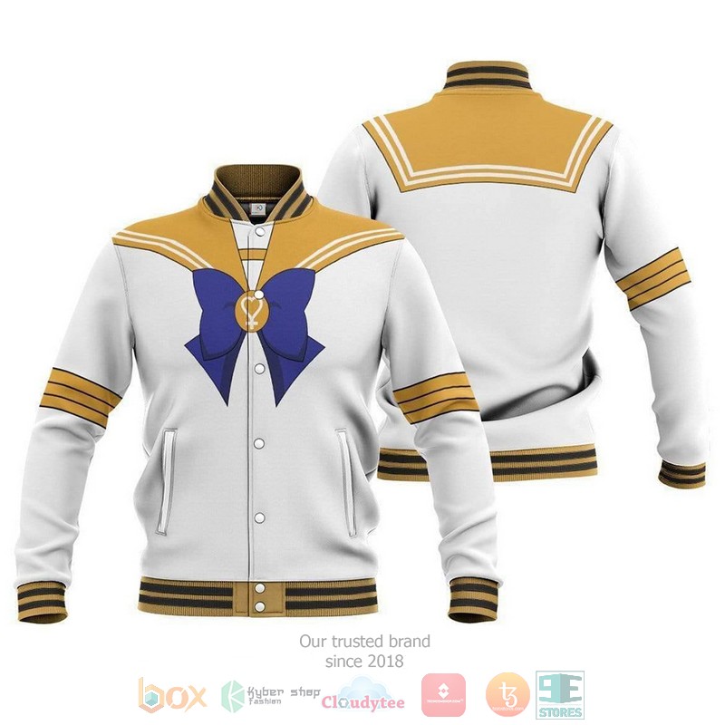 BEST Sailor Venus Uniform Sailor Moon Amine 3D Printed Varsity Jacket 2 Sailor Venus Uniform Sailor Moon Amine Baseball Jacket