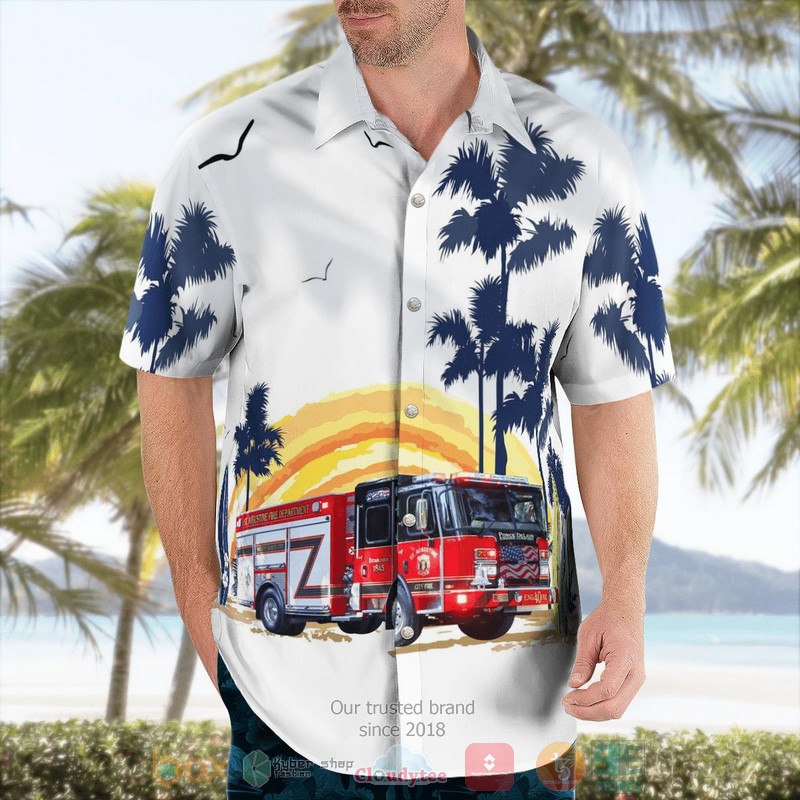 NEW Saint Augustine Florida St. Augustine Fire Department Hawaii Shirt word3