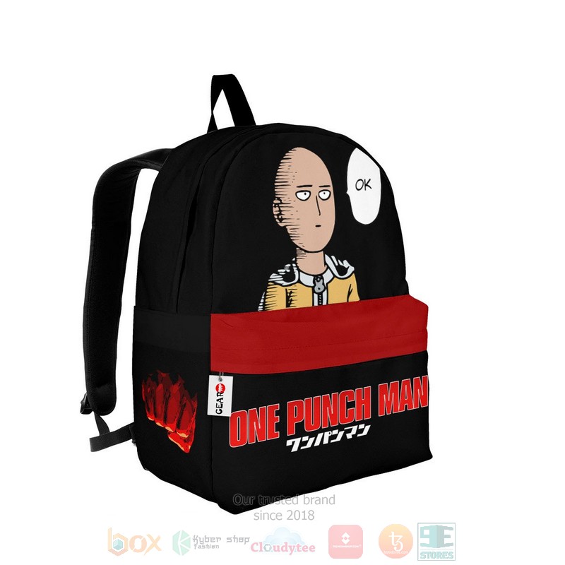Saitama Black One Punch Man Anime Backpack 1