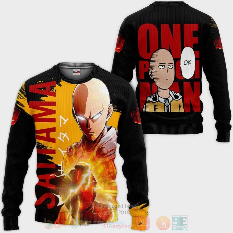 BEST Anime Saitama Funny and Cool One-Punch Man All Over Print Hoodie-Bomber Jacket 2 Saitama Funny and Cool One Punch Man Anime 3D Hoodie Bomber Jacket 1