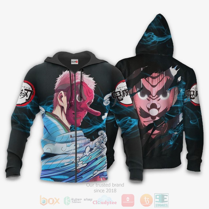 Sakonji Urokodaki Custom Kimetsu Anime 3D Hoodie Bomber Jacket
