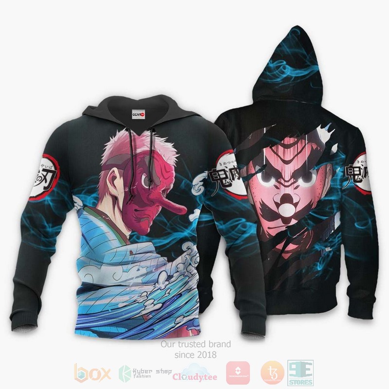 BEST Anime Sakonji Urokodaki Kimetsu All Over Print Hoodie-Bomber Jacket 3 Sakonji Urokodaki Custom Kimetsu Anime 3D Hoodie Bomber Jacket 1 2