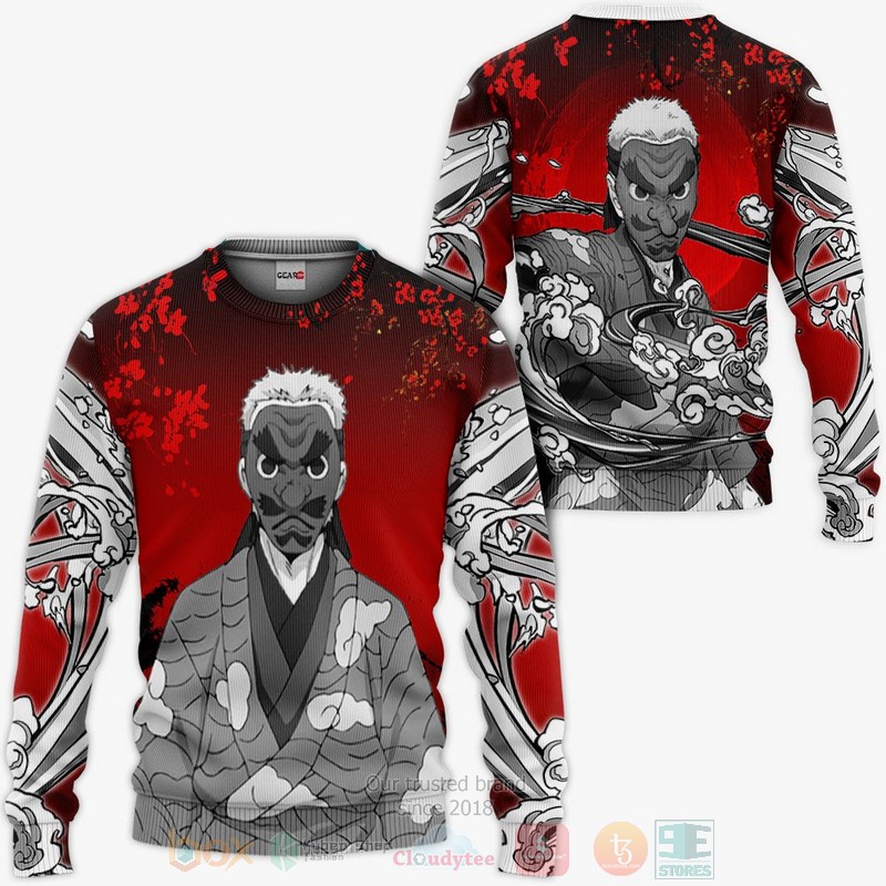 BEST Anime Sakonji Urokodaki Kimetsu Red All Over Print Hoodie-Bomber Jacket 2 Sakonji Urokodaki Custom Kimetsu Anime Red 3D Hoodie Bomber Jacket 1