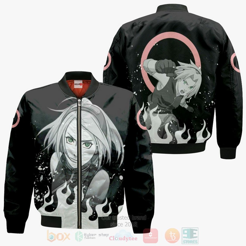 Sakura Haruno Custom Anime Naruto Shippuden 3D Hoodie Bomber Jacket 1 2 3