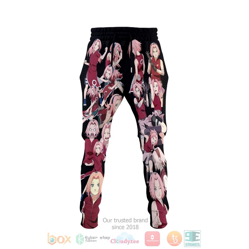 BEST Sakura Haruno Fleece Naruto Characters Anime Longpants 3 Sakura Haruno Fleece Naruto Characters Anime Jogger longpants 1 2