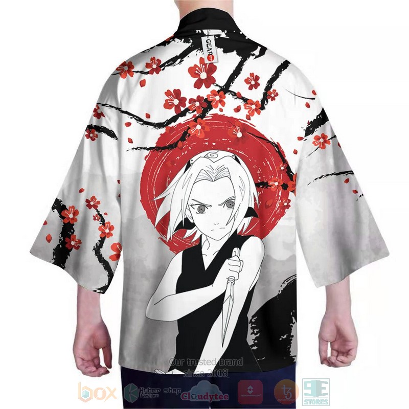 Sakura Haruno Naruto Anime White Inspired Kimono 1